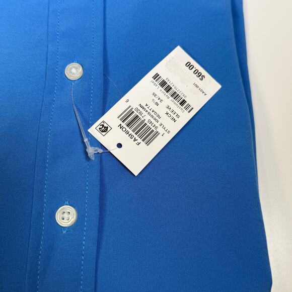 Club Room Men's Regular Fit Solid Dress Shirt, Regatta 16.5 34/35 $60 - Picture 6 of 6